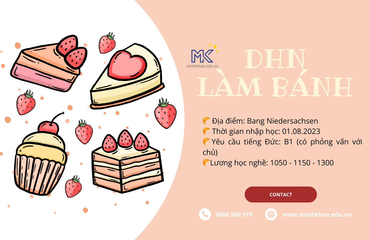 DU HỌC NGHỀ LÀM BÁNH NGỌT